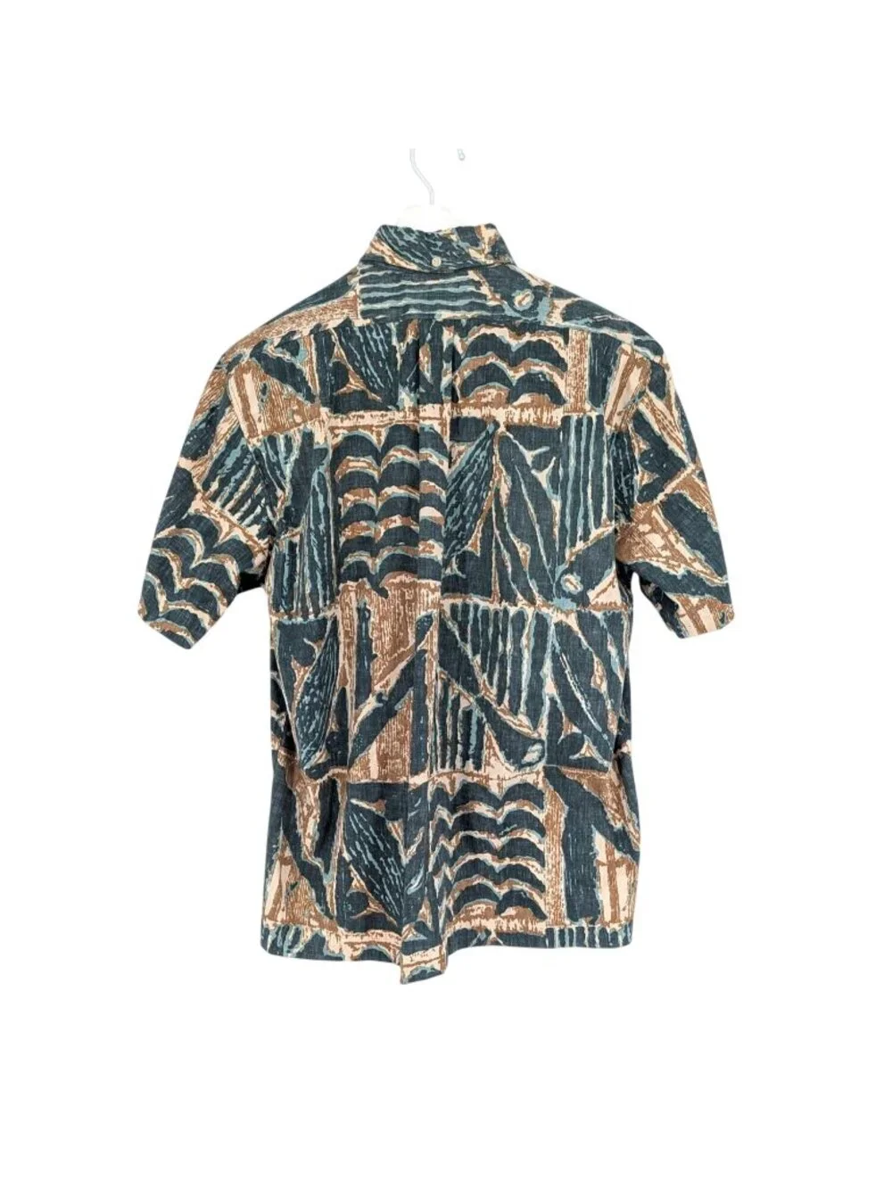 Vtg‎ Reyn Spooner Alfred Shaheen 1/4 Button Up Shirt Fineline Millworks Large